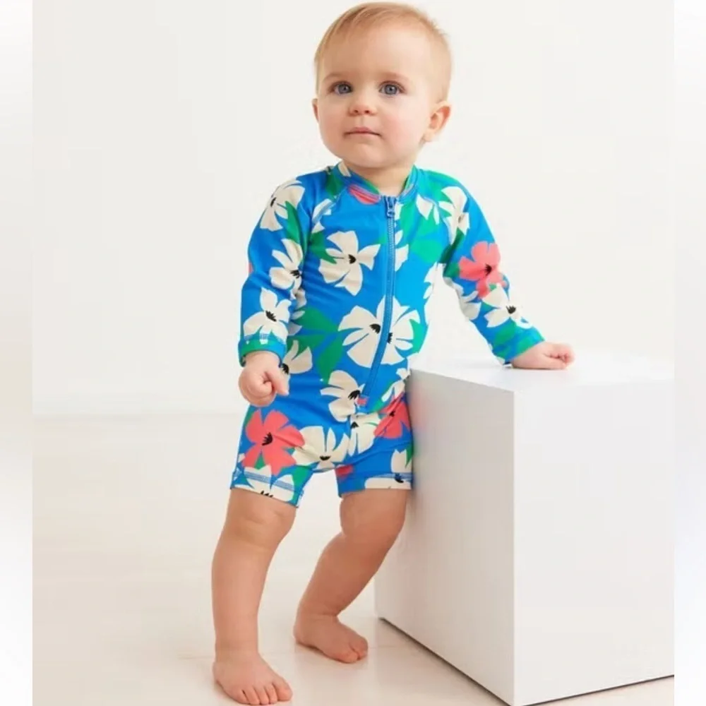Hanna Anderrson Baby Rash Guard Suit Hibiscus Petals 6-12 months
